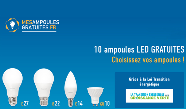 Des ampoules LED gratuites